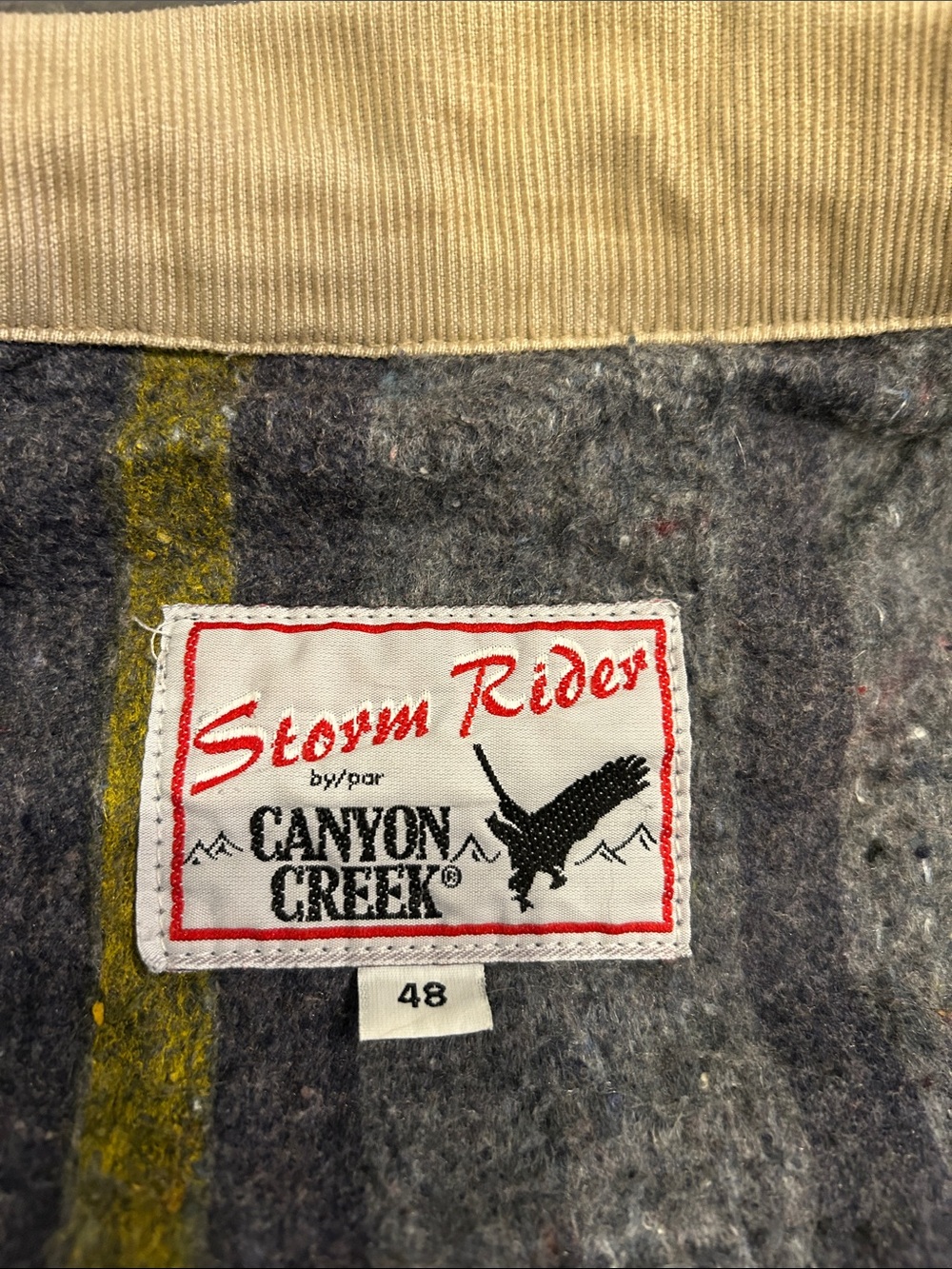 Vintage Storm Rider by Canyon Creek Blanket Lined Denim Jean Jacket Size 48 XL - Picture 5 of 16